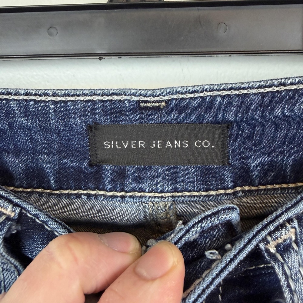 Silver Jeans Co Suki Straight Jeans Womens 26x31 Blue Medium Wash Stretch Denim - Picture 3 of 9